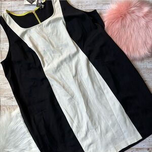 Lane Bryant Colorblock Sleeveless Dress | Black & White | size 28 NWT